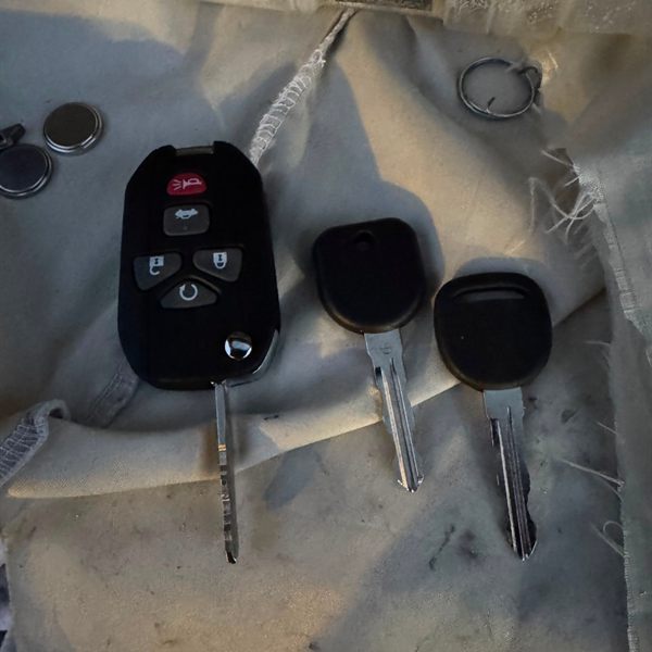 New remote head key and two chip keys cut for a vehicle