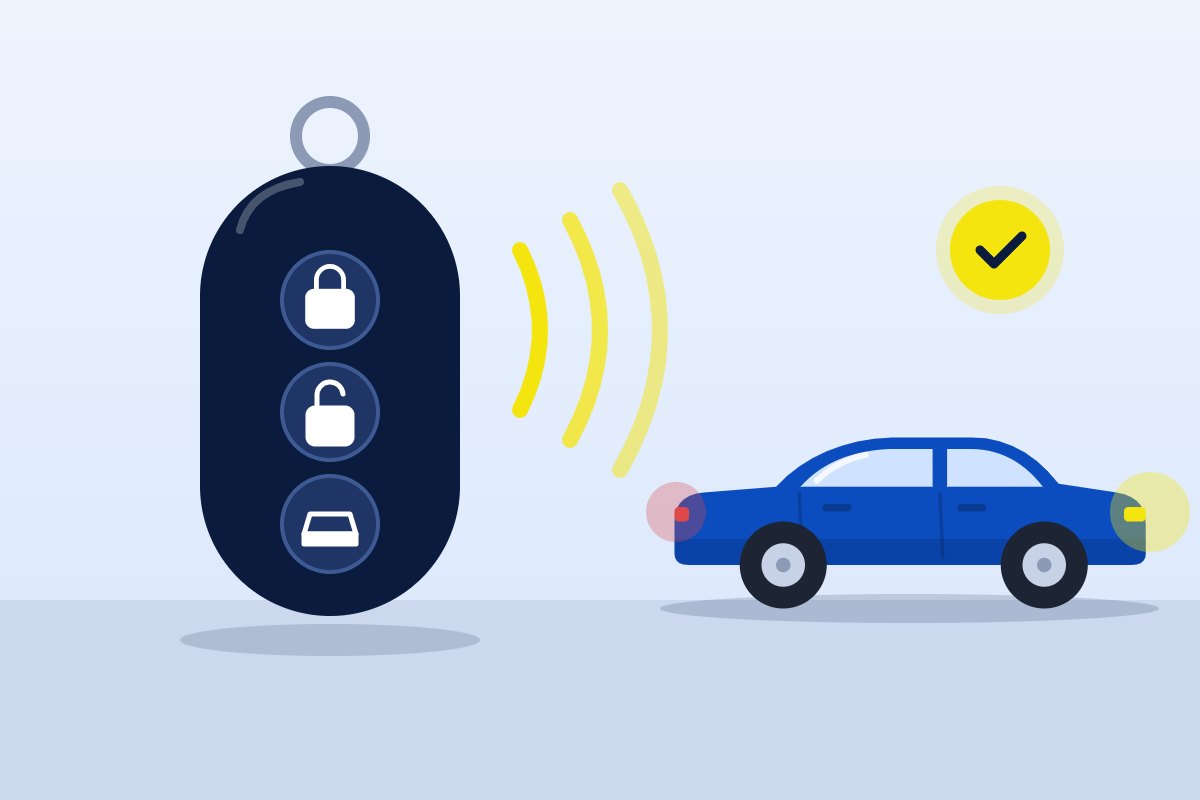 Car key fob being programmed with a diagnostic tool